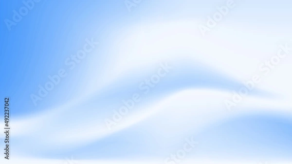 Obraz ブルーの布のドレープ　生地のしわ　アブストラクト　背景素材