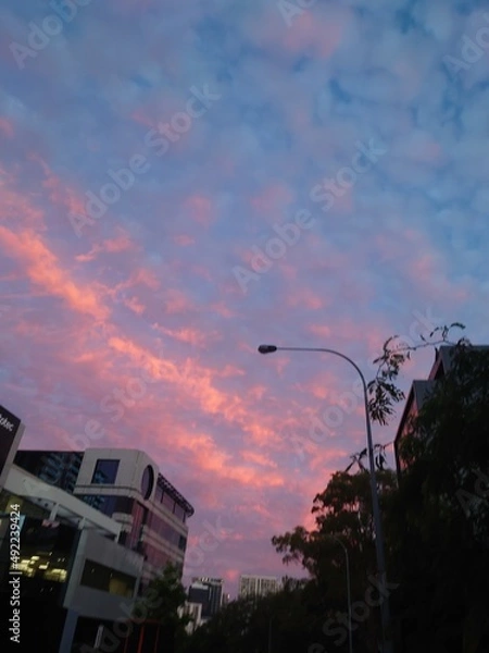 Obraz sunset in the city