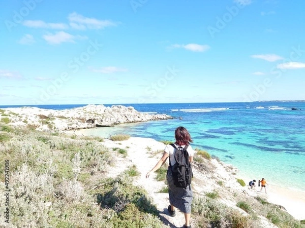 Obraz person on the beach