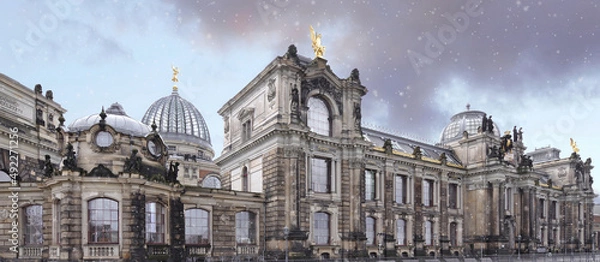 Obraz Winterzauber Dresden Panorama