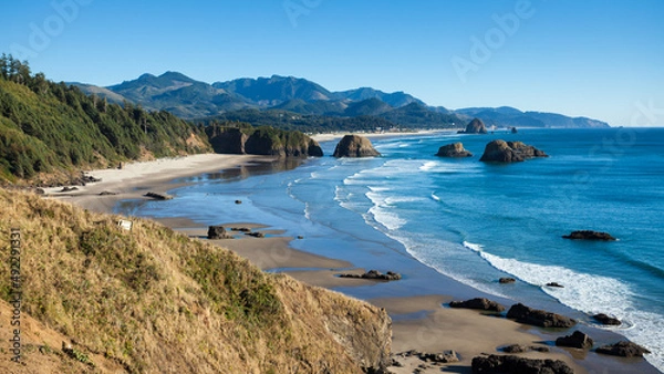 Obraz Ecola State Park near Cannon Beach, Oregon