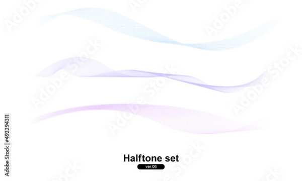 Obraz ハーフトーンのウェーブ（パステル）