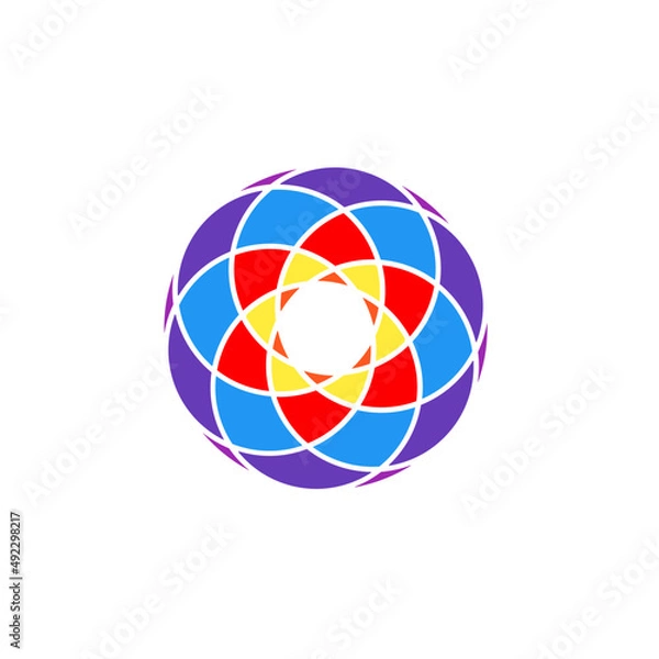 Fototapeta Abstract circle pattern, colorful pattern background
