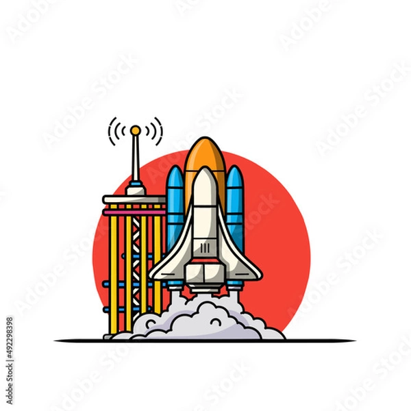 Fototapeta rocket and space