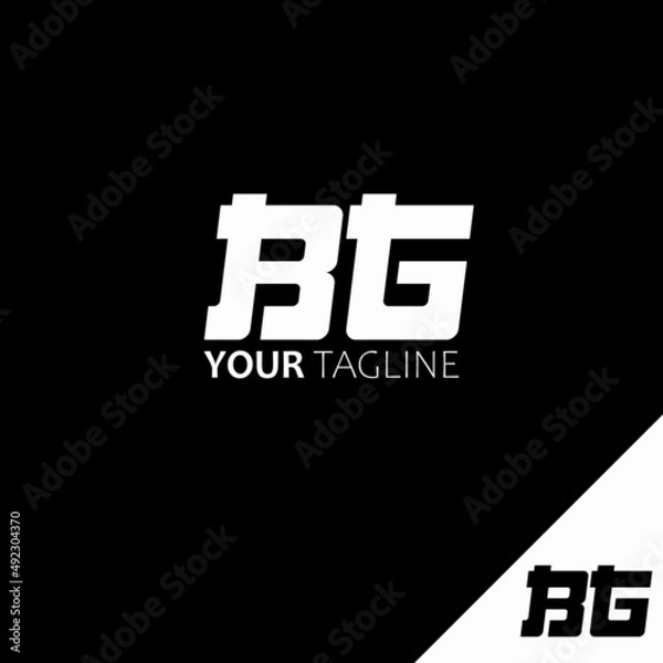 Obraz BG logo design, monography vector isolated