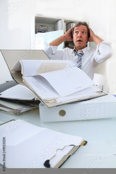 Obraz Chaos im Büro