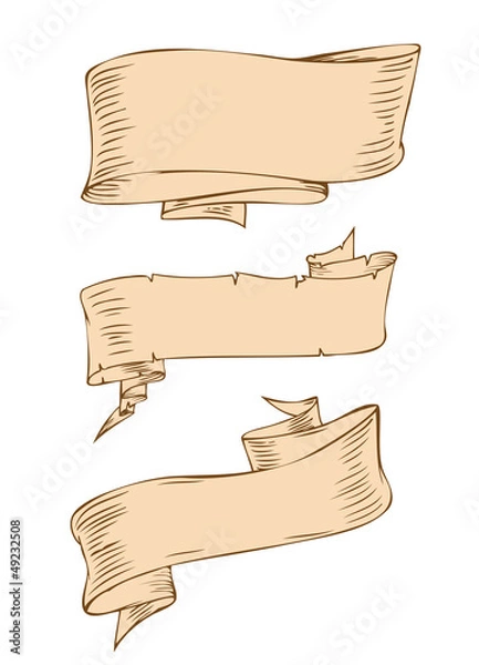 Obraz old papers ribbons