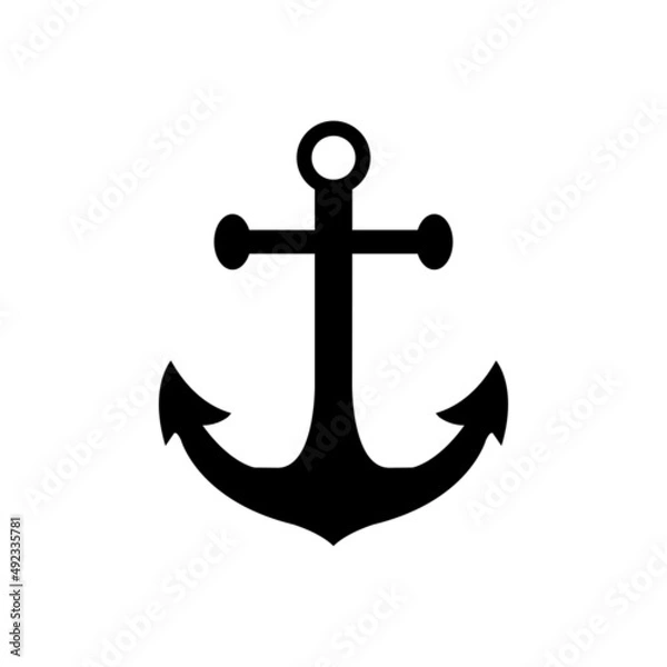 Fototapeta Graphic flat anchor icon for your design and website