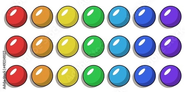 Obraz A set of colorful candies. Vector image.