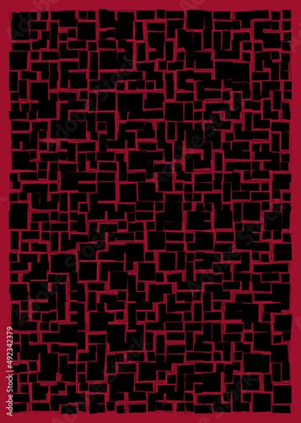 Fototapeta Offset Quads generative art background art illustration