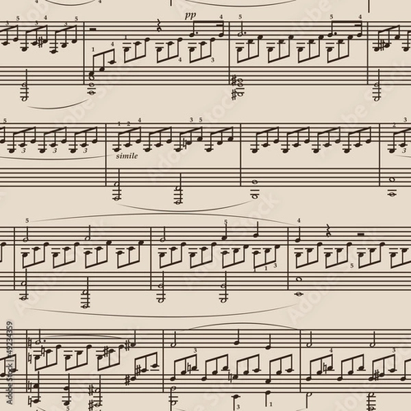 Obraz Seamless music background