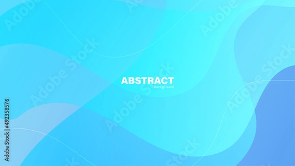 Fototapeta Abstract blue background and curve shape, background with copy space for design, vector.