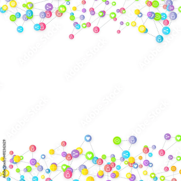 Obraz Social media marketing icons internet tags target