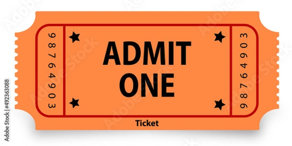 Obraz Vector Admit One Ticket