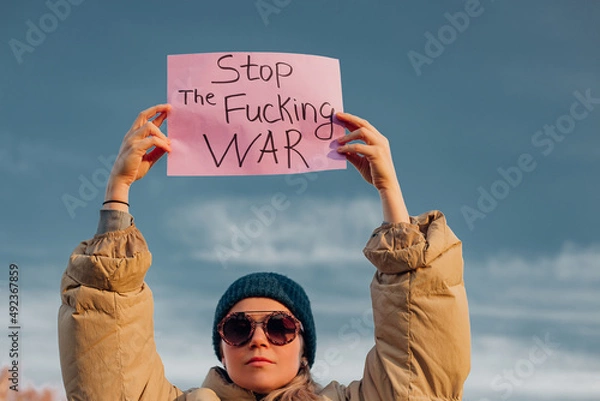 Fototapeta Protest against the war