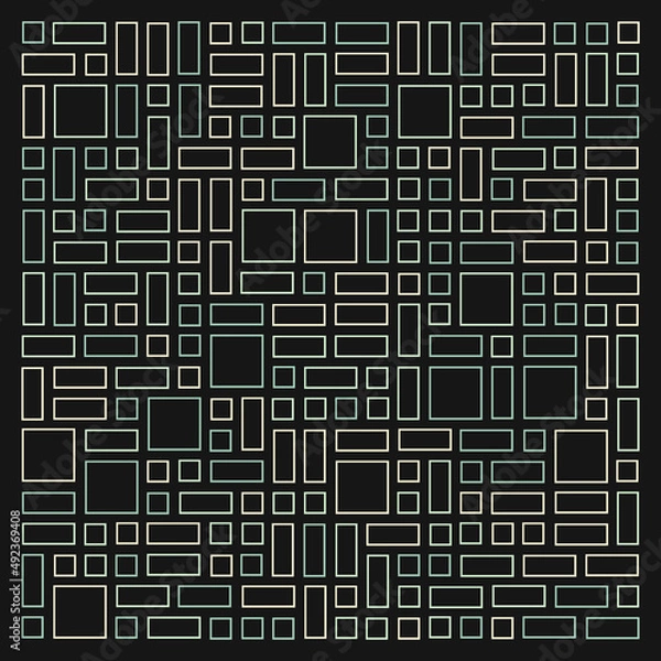 Obraz Offset Quads generative art background art illustration