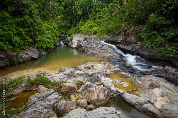 Obraz Rain forest water fall in Malaysia