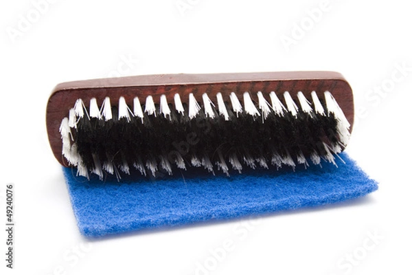 Obraz Handbürste mit Schwammtuch