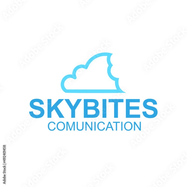 Fototapeta Sky biting logo.