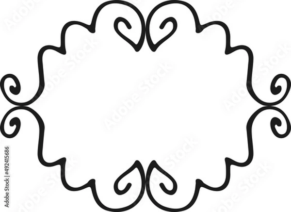 Fototapeta Sketch element for text, Abstract frame