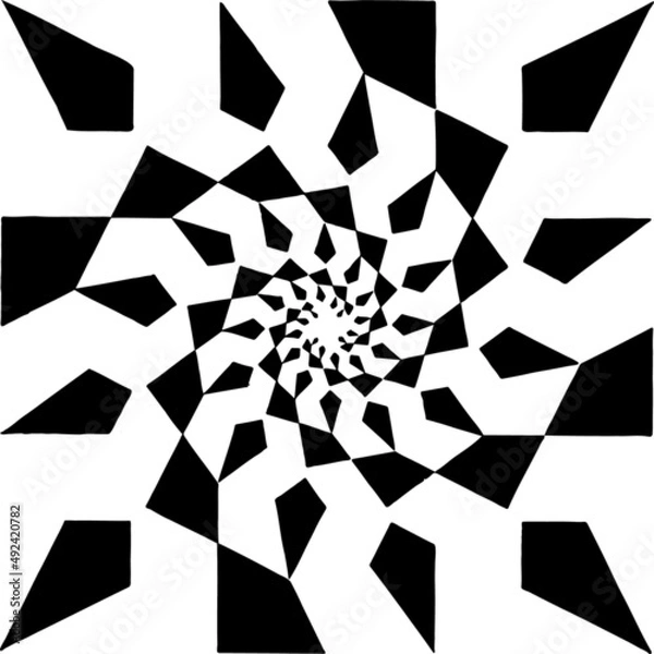 Fototapeta black and white pattern geometric template 