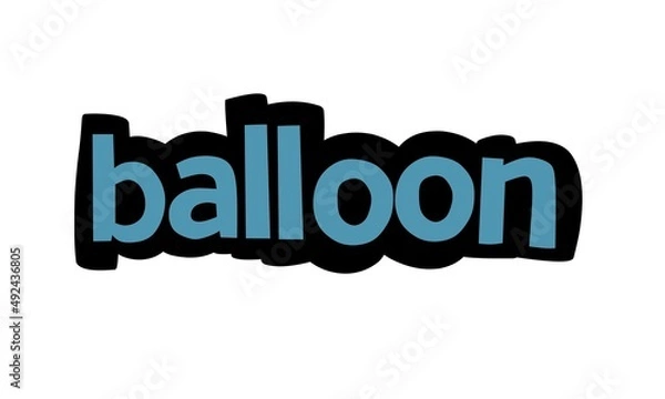 Fototapeta BALLON writing vector design on white background