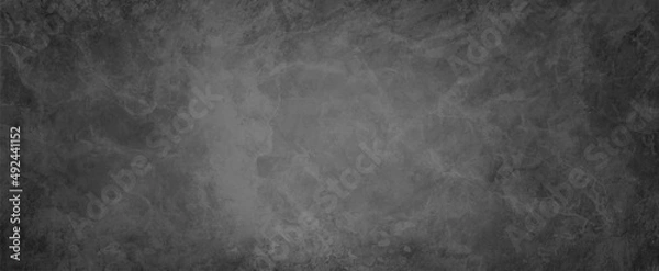 Fototapeta Black texture background vector, old gray marbled vintage grunge textured design, antique black paper or rock wall in industrial dark pattern