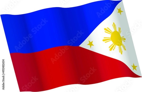 Obraz Opposite side of Philippines flag vector