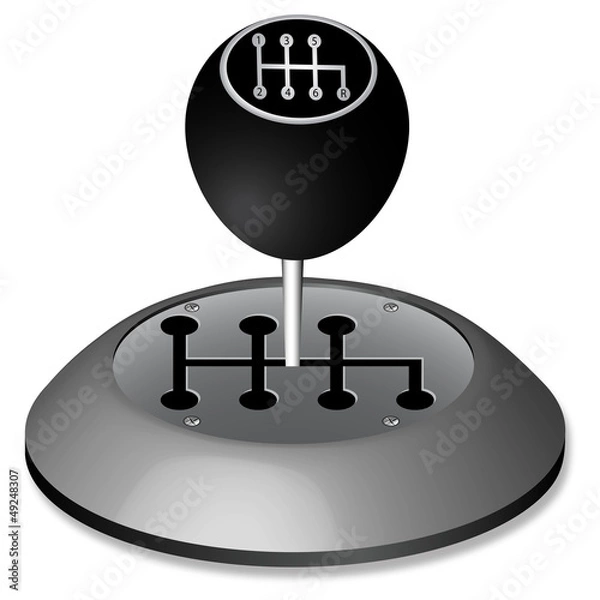 Obraz six gears gearshift