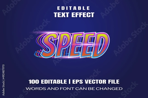 Obraz Editable text effects Speed , words and font can be changed
