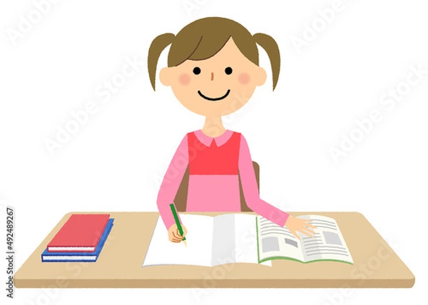 Fototapeta 勉強をする女の子
