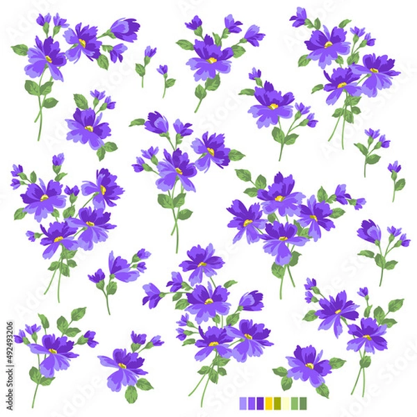 Obraz Abstract and impressive cute flower material,