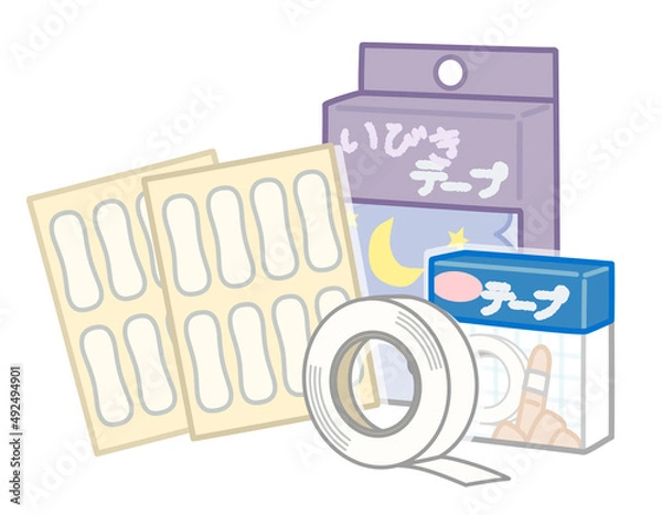 Obraz いびき対策に使うテープ類