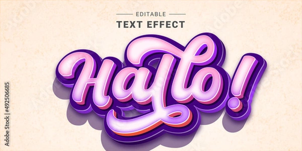 Obraz Editable Retro Vintage Text Effect. Lettering graphic style