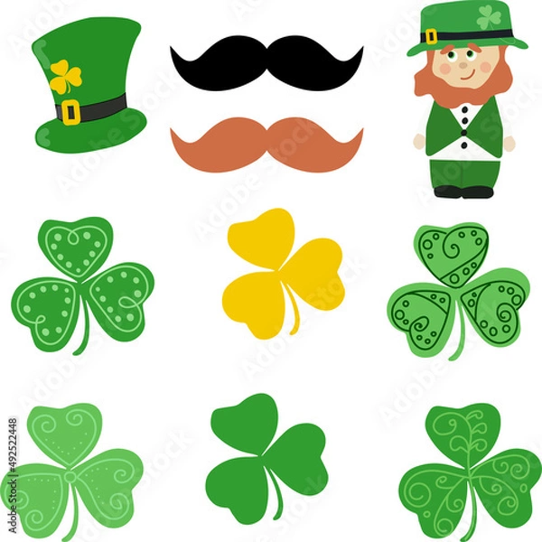 Obraz St.Patrick 's Day. mustache and beard