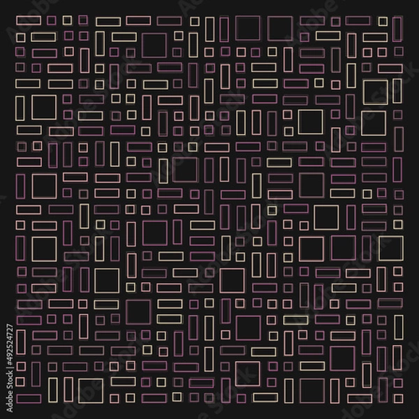 Obraz Offset Quads generative art background art illustration