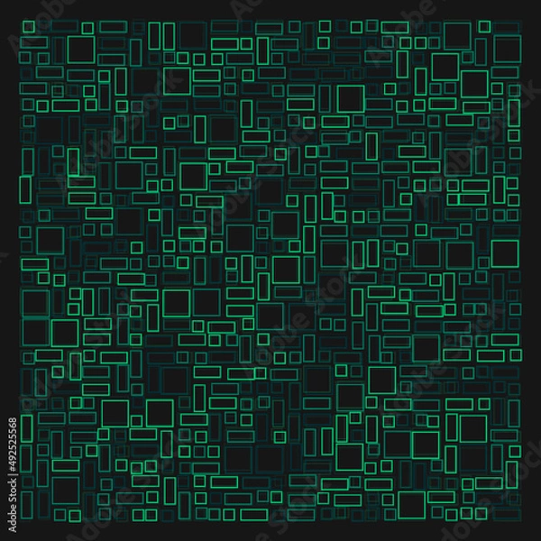 Obraz Offset Quads generative art background art illustration