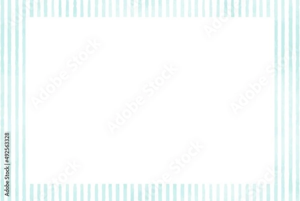 Fototapeta シンプルな水彩のストライプのフレーム素材