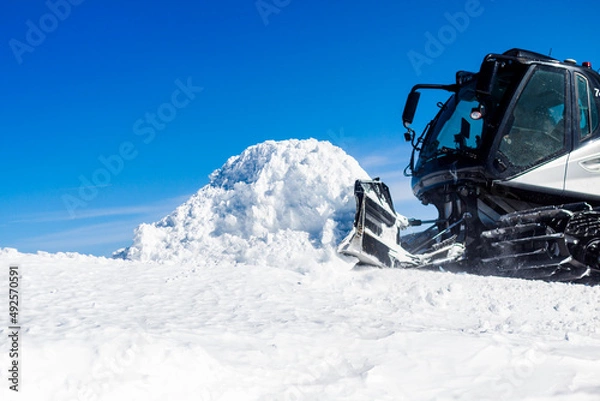 Fototapeta chasse-neige en action