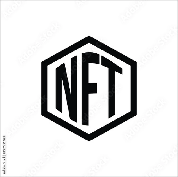 Obraz Nft - non fungible token icon vector logo design concept eps8
