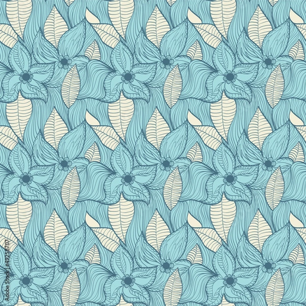 Fototapeta Бесшовный нежный фон с цветами