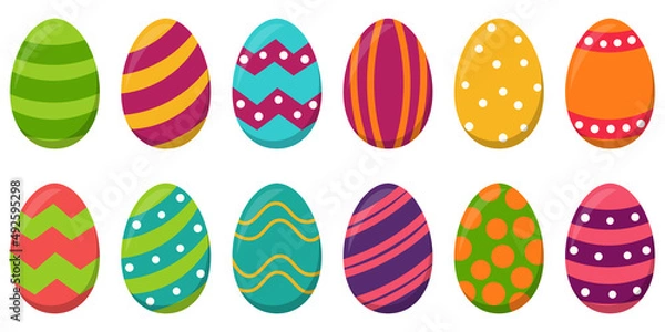 Obraz collection painted easter eggs