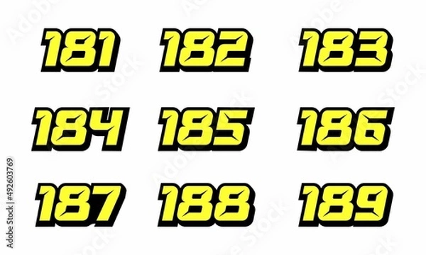 Obraz Racing number logo design