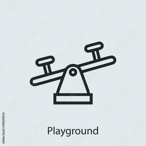 Obraz playground  icon vector icon.Editable stroke.linear style sign for use web design and mobile apps,logo.Symbol illustration.Pixel vector graphics - Vector
