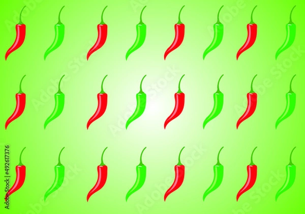 Obraz red and green chili background