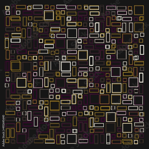 Obraz Offset Quads generative art background art illustration