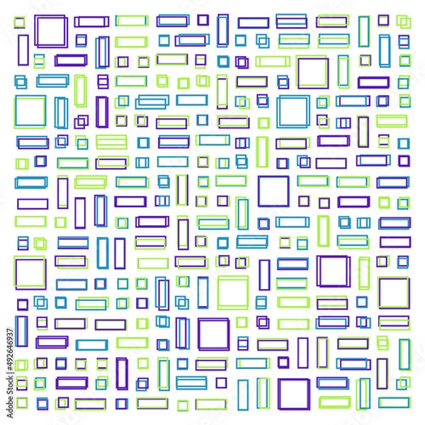 Obraz Offset Quads generative art background art illustration