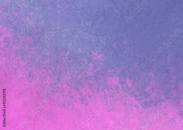 Obraz Pink blue violet vintage old background with blur, gradient and watercolor texture. Color splashes, stains and brush strokes. Grunge texture. Background paper texture for vintage design.