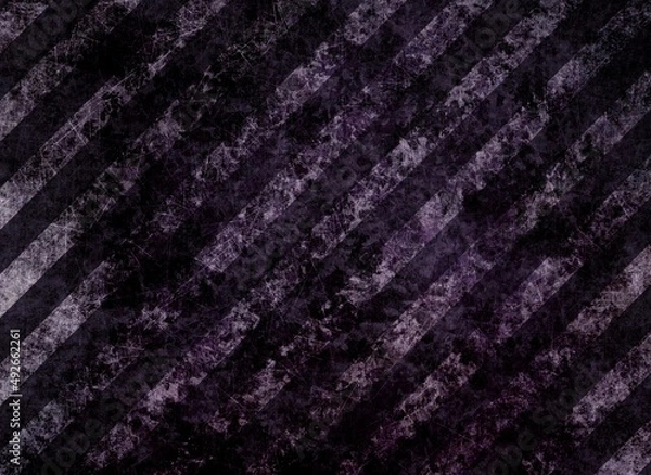 Obraz Black purple striped background with blur, gradient and grunge texture. Striped texture. Space for creative ideas and graphic design. Vintage background from colored lines. Watercolor texture.