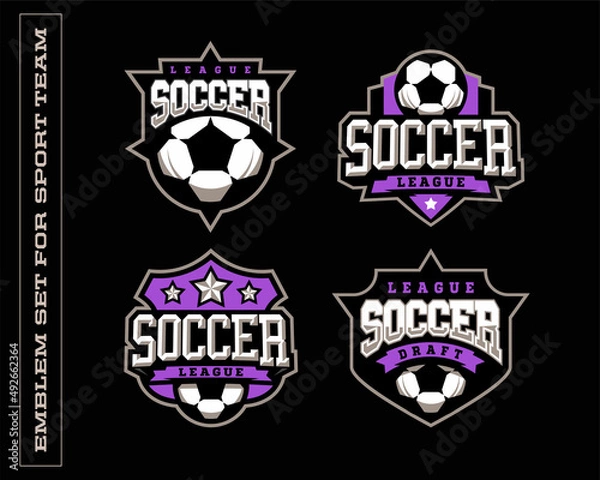 Obraz Modern professional emblem set for soccer teams